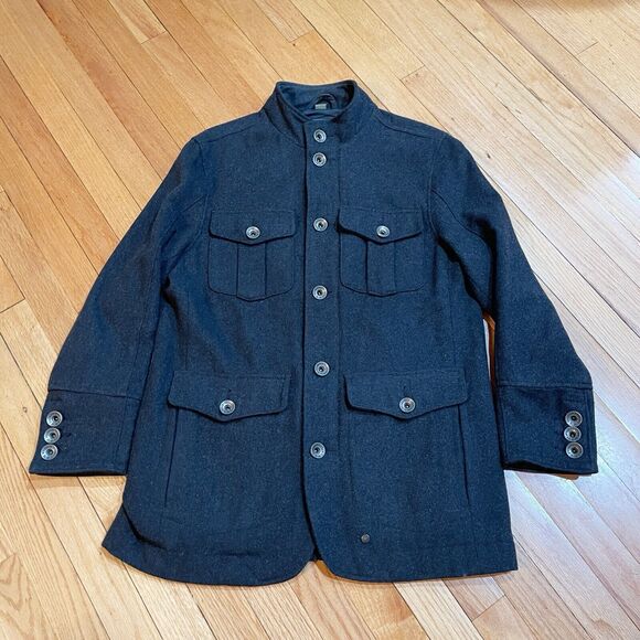 Vintage US Army 1st Infantry Division Men’s Winter Wool Blend Coat Size Small S